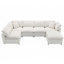 Ensemble de canapé modulaire en chenille 6 places avec repose-pieds-690336887
