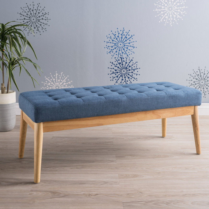 Banc en bois moderne et minimaliste, Bleu