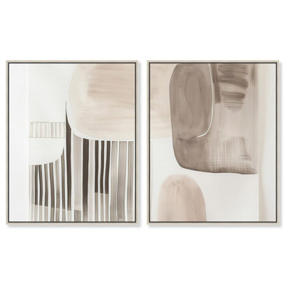 «Slumbering Patterns II», ensemble de 2 toiles géométriques abstraites par Art Remedy