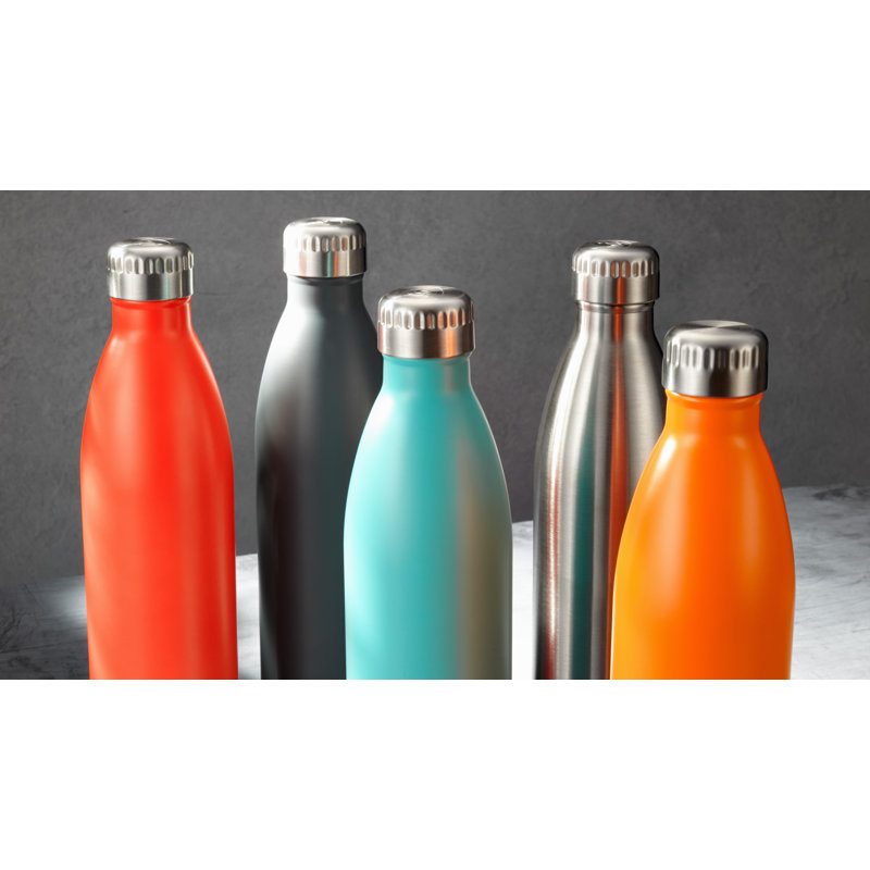 Smidge Double Wall Insulated Stainless Steel Water Bottle, 12 oz., Storm Gray