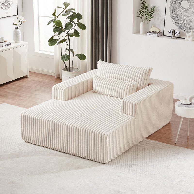 Canapé-lit en éponge Corduroy, Beige