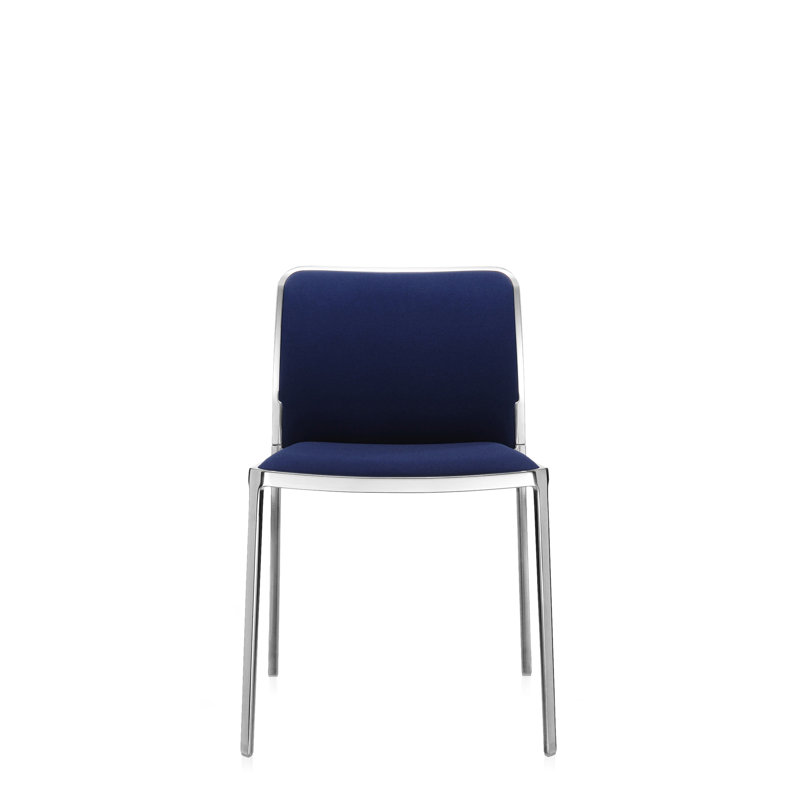 Audrey Soft Armchair, Lycra Beige, Polished Aluminum