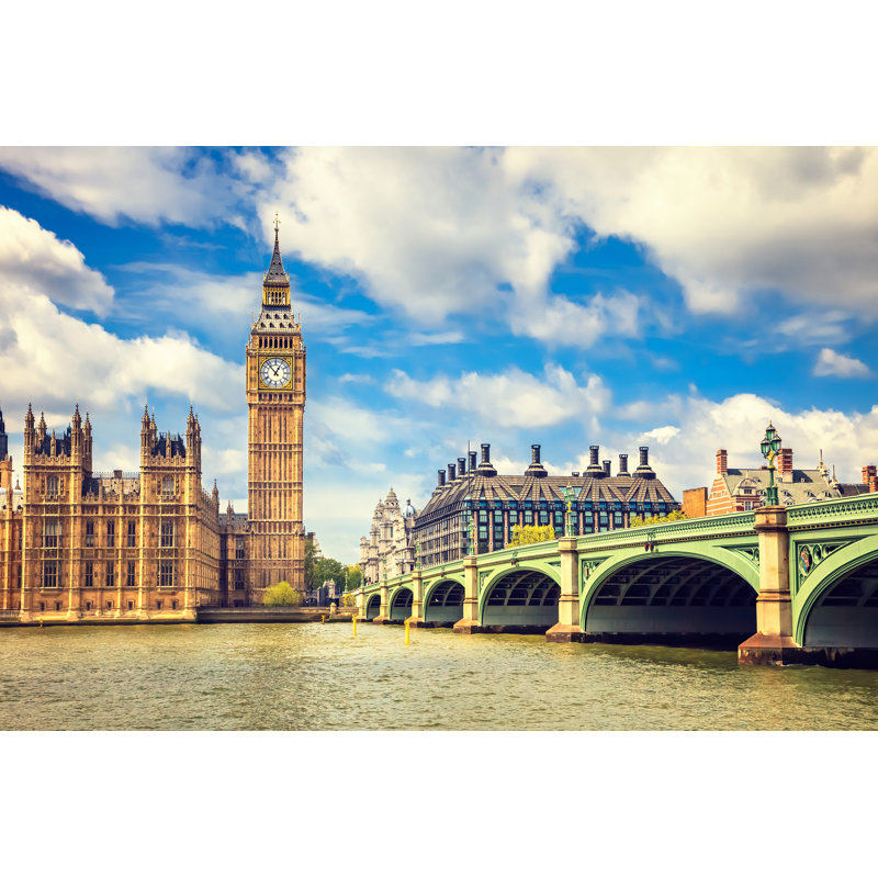 Big Ben In London by Sborisov - Wrapped Canvas Print, 30cm H x 46cm W