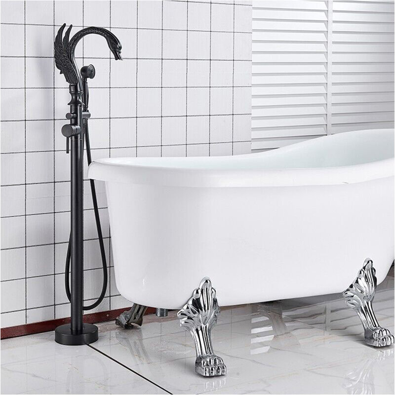 Maron Floor Waterfall Faucet Bath Filler with Diverter