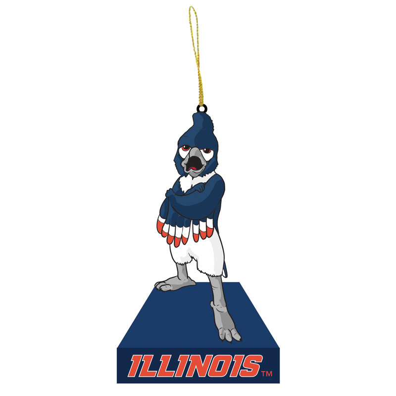 Ornement en forme de mascotte de l'Université de l'Illinois