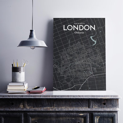 Carte de la ville de Londres, Canada, ensemble d'impressions non encadrées