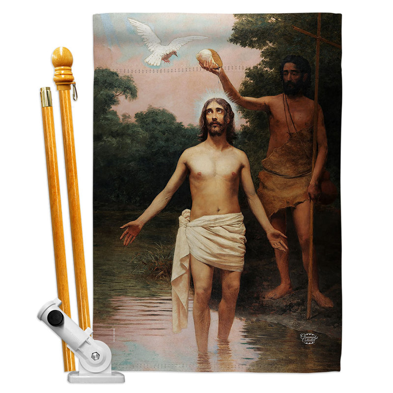 Ensemble de drapeaux réligieux en polyester 40 x 28 po