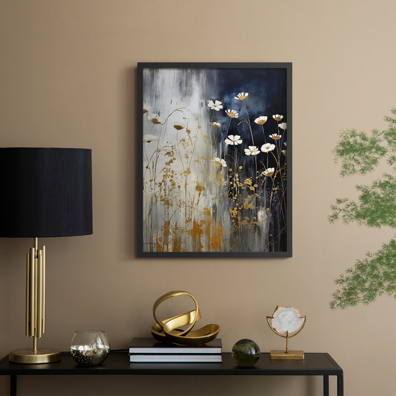 FLORAL Series CECXCVI - Impression encadrée de qualité supérieure - Prêt à être accroché - Aucun clou requis