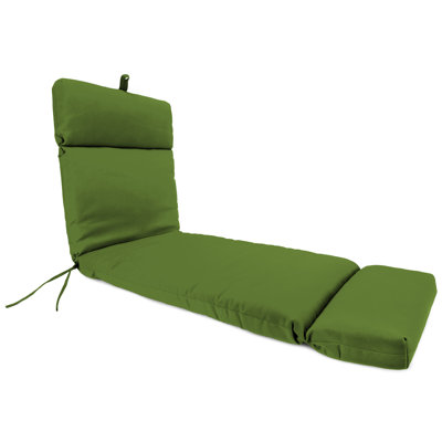 Sunbrella 72" x 22" Outdoor Chaise Lounge Cushion with Ties and Loop