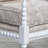 Spindle Chair, White Finish, Taupe Paisley Fabric-313046683-313046682