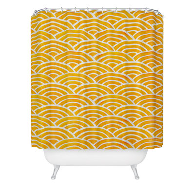 Geometric Single Shower Curtain