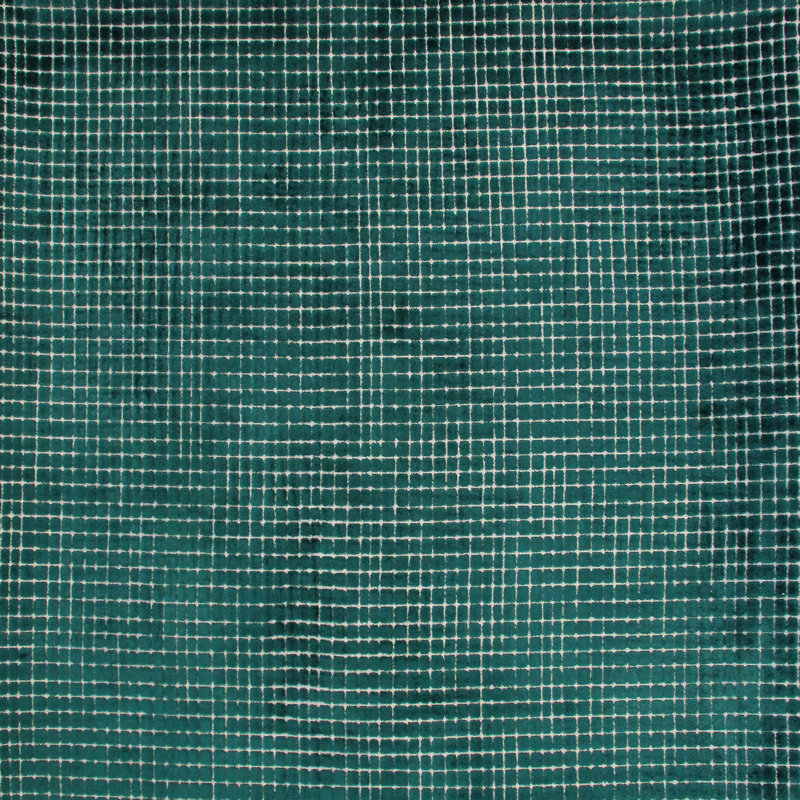 Geometric Cut Velvet | Vika Fabric_VIKA, Peacock