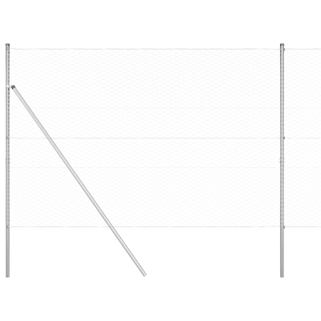 Vidaxl Fence With Posts PVC-Coated Steel