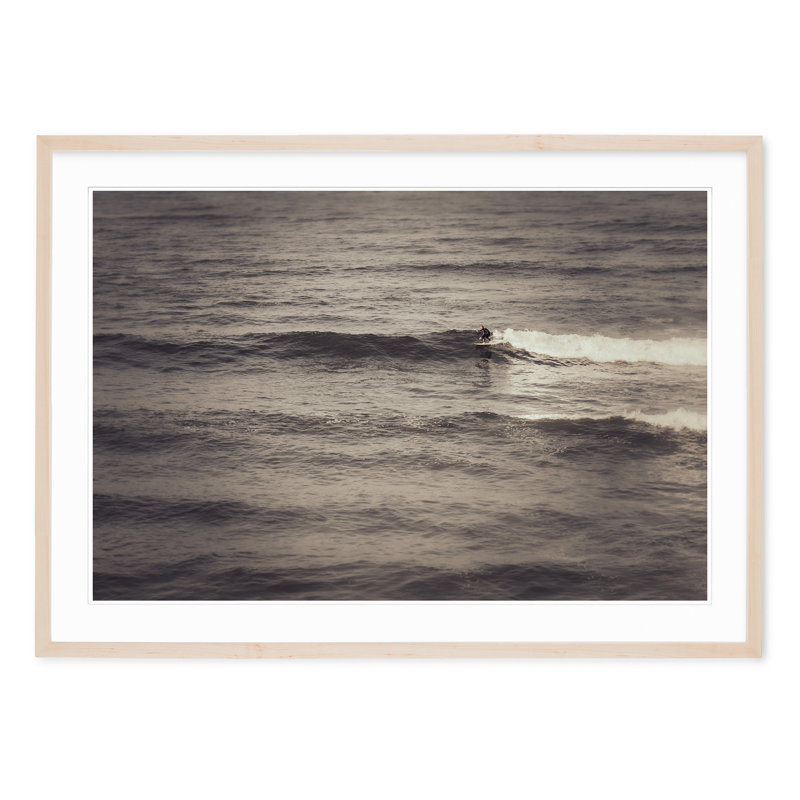 Lone Surfer, 29" H x 40" W, Black