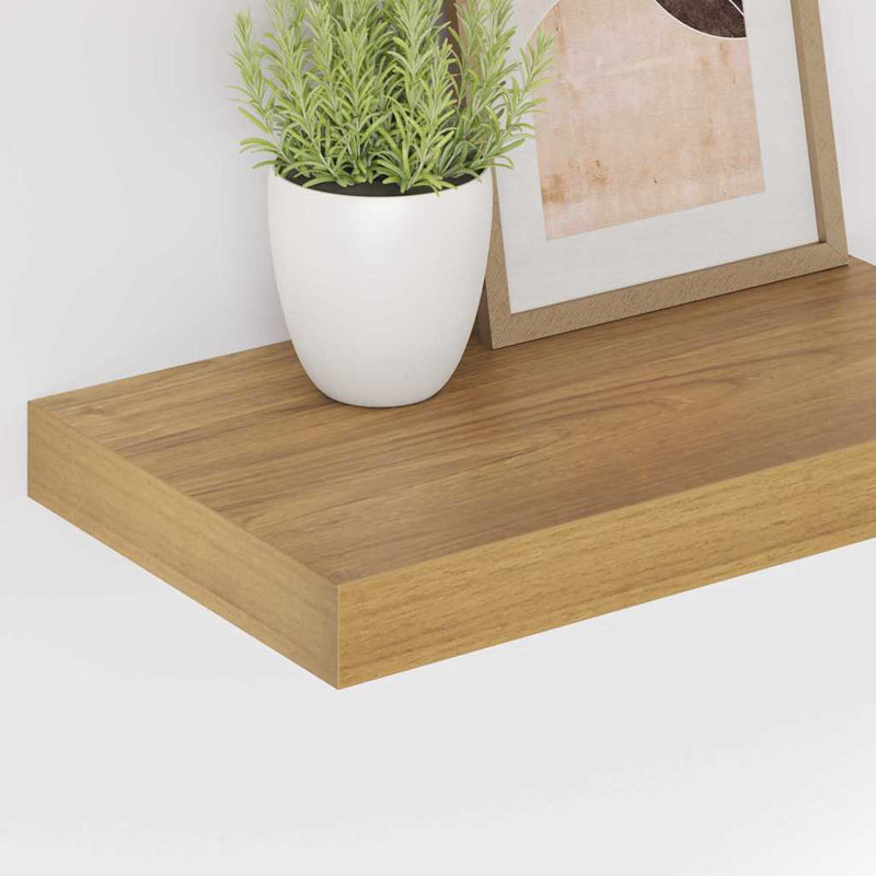 Floating Shelf, 4cm H x 40cm W x 23.5cm D, Brown