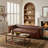 Faux Leather Upholstered Square Arms Sofa-284300787