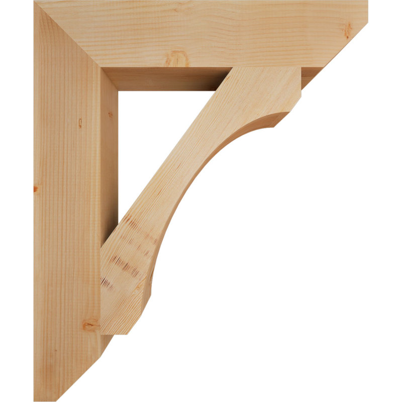 Support en bois / corbeau, H 36 po x l 5,5 po x P 30 po, Douglas (lisse)