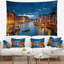 Paysage urbain du grand canal pendant la nuit tapisserie de venise-28503923