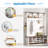 Farmhouse 4-in-1 Hall Tree With 6 Hooks, Entryway Bench With Adjustable Shelves, 16 Open Compartments And A Side Umbrella Rack-1264172473