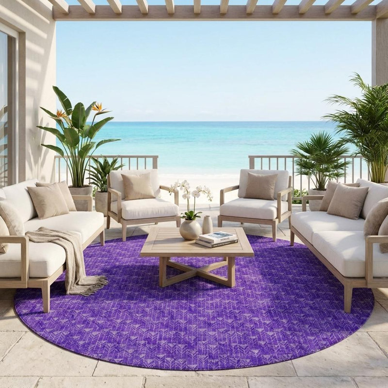 Tapis d'intérieur rond 8 pi