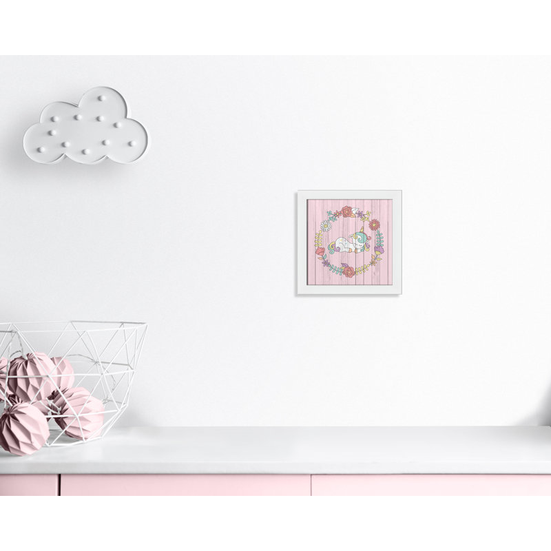 Décoration murale pour enfants, H 12 po x l 12 po x P 0,63 po, Cadre blanc