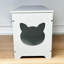 Meuble de 39,4 po pour bac à litière ouvert, salle de bain pour chat, couvercle de litière caché, armoire pour grand chat, bacs à litière à l'épreuve des chiens, bac à litière dissimulé, maisonnette pour chat, blanc