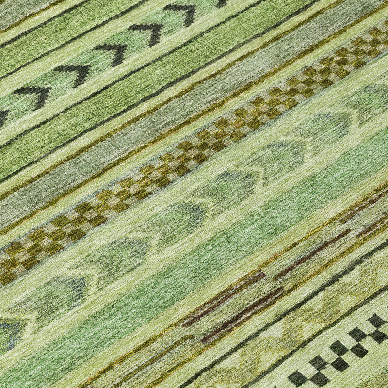 Luthyra Aloe Washable Indoor-Outdoor Rug - , 5' x 7'6"