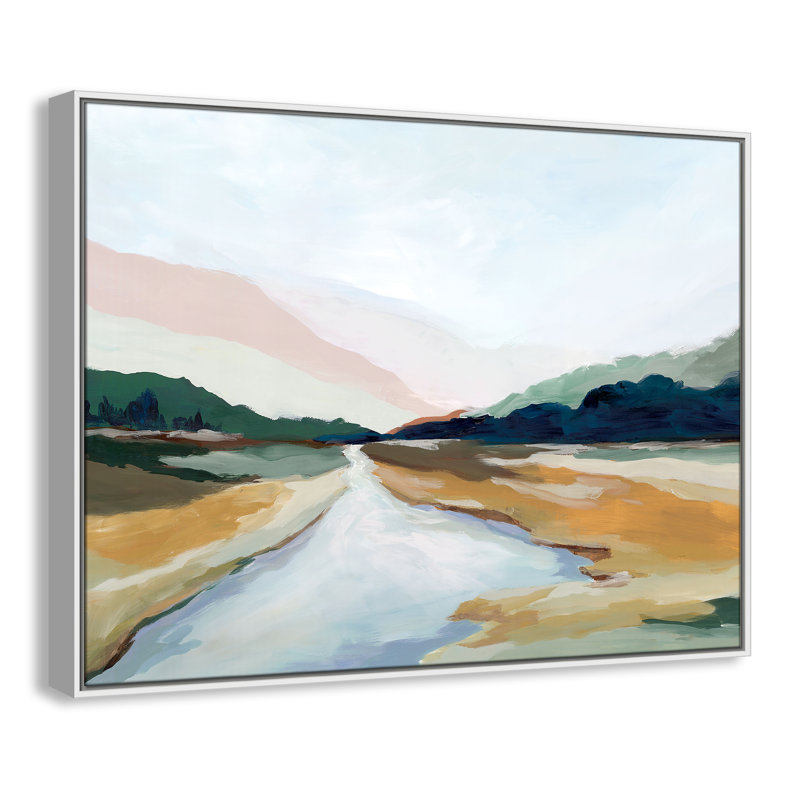 «Hope Creek Print» par Isabelle Z, H 31,5 po x l 41,5 po, Blanc