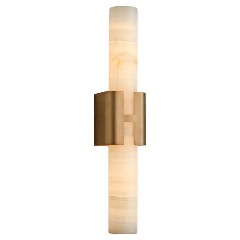NKKU 2LT CCT SCONCE - AGB, Laiton antique