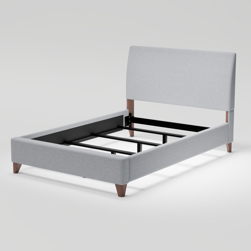 Grand lit tapissier UPSable, Grand lit, Gris foncé
