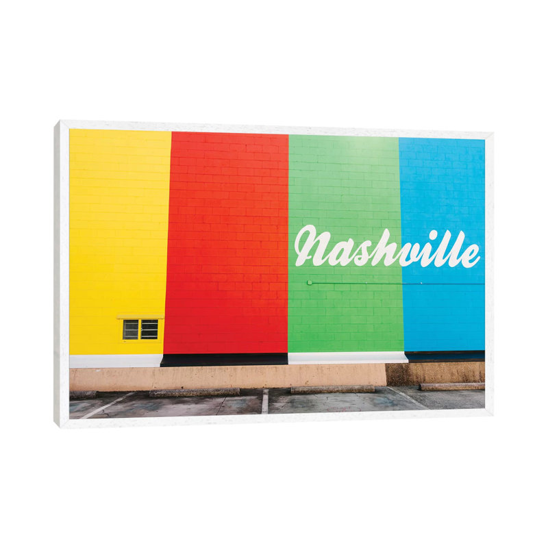 Nashville Street V by Bethany Young - Print on Canvas, 45.72cm H x 66.04cm W x 3.81cm D, White Framed