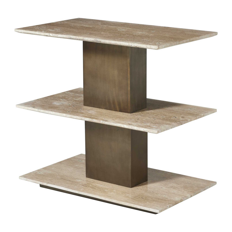  Table d'appoint à 3 niveaux Travertini