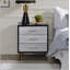 Ensemble de meubles de chambre à coucher glamour 1 pièce 1 table de chevet noire à 3 tiroirs