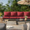 Ensemble de 8 coussins de patio extérieur, coussins de siège et de dossier extérieurs de remplacement pour meubles de patio, 4 coussins de siège et 4 coussins de dossier avec housses à fermeture à glissière.