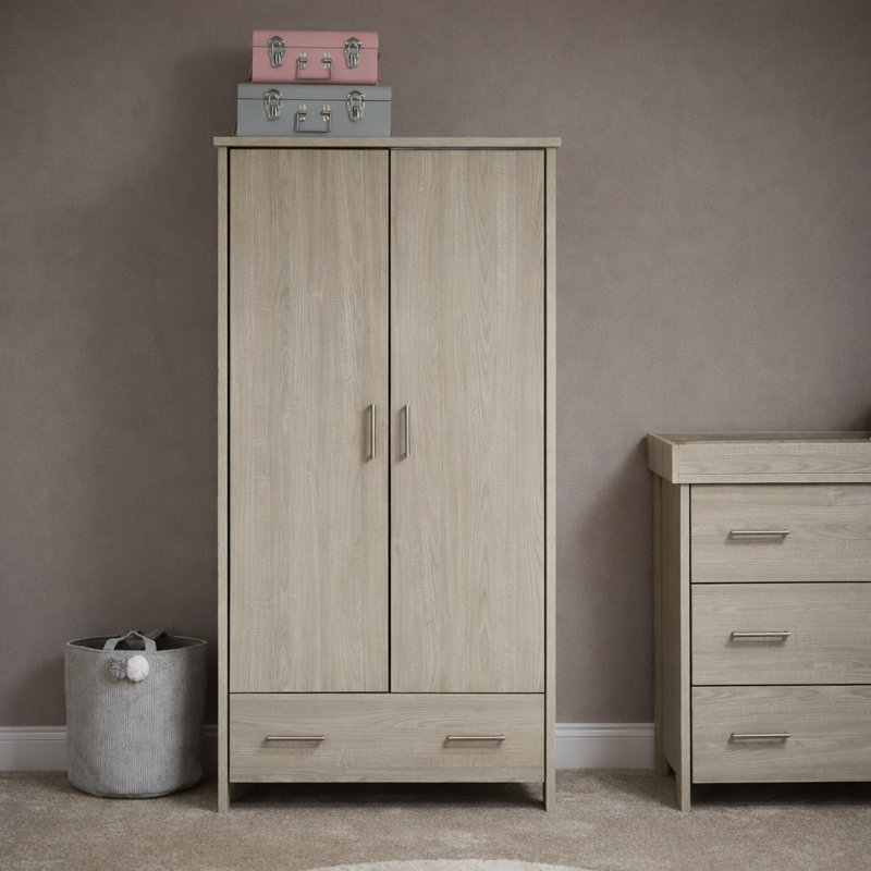Nika 2 Door Wardrobe, Grey Wash
