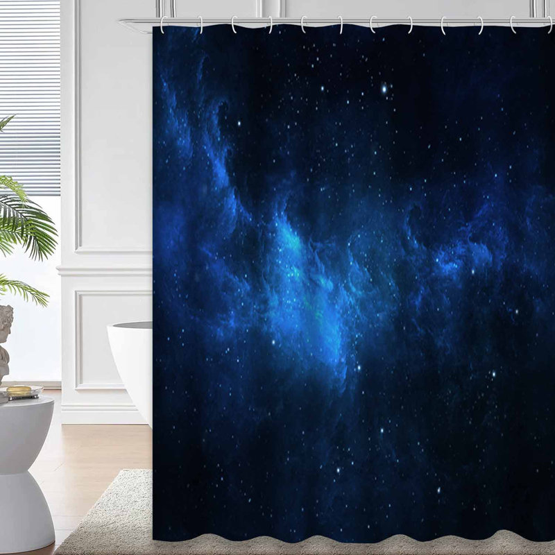 Rideau de douche à 12 crochets Abstract Night Sky Stars, L 72 po x l 84 po