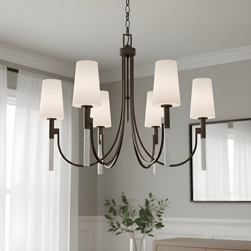 Lustre en fer 5 lumières Eloura, 5 lumières, 1 étage