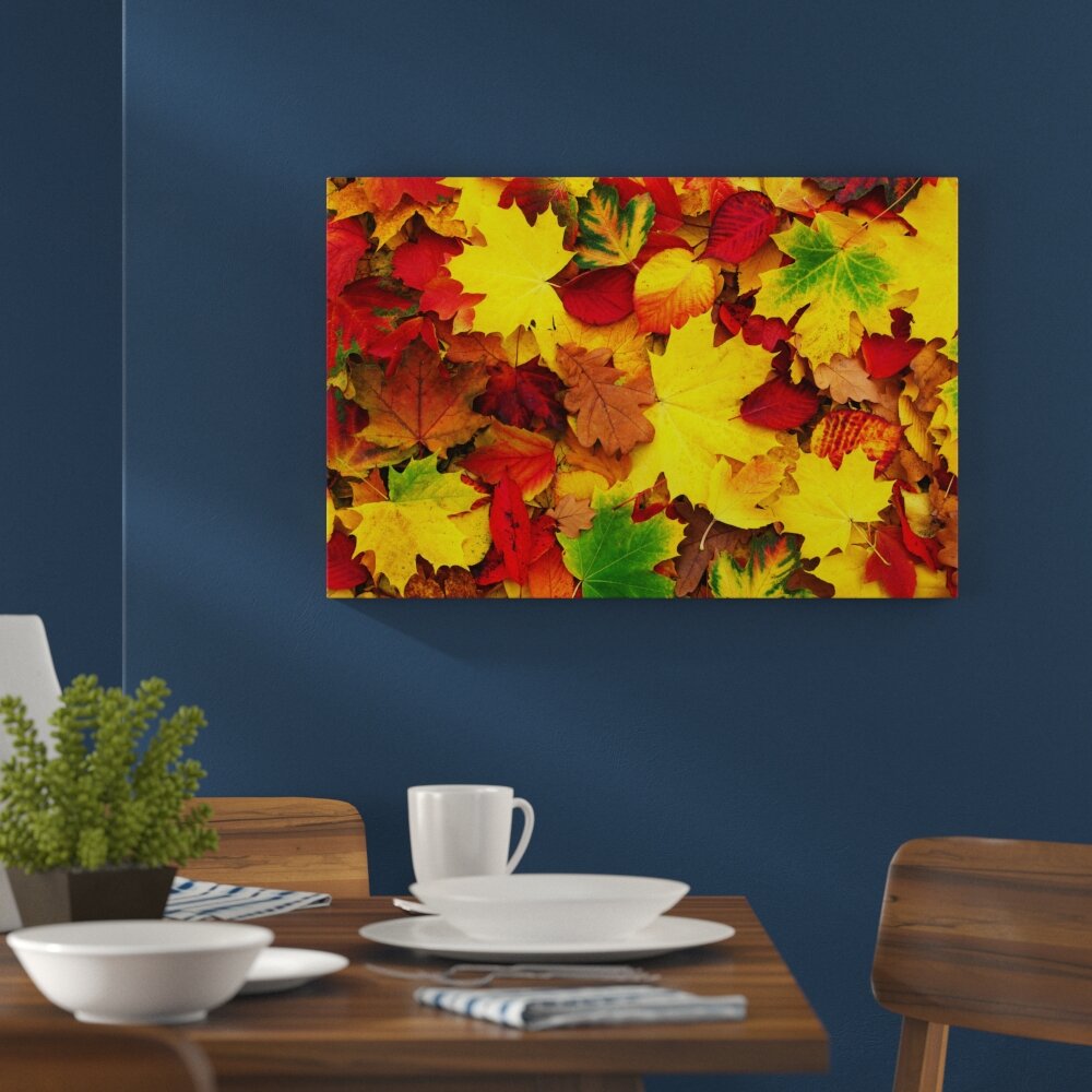 Herbstblätter Wandkunst auf Leinwand