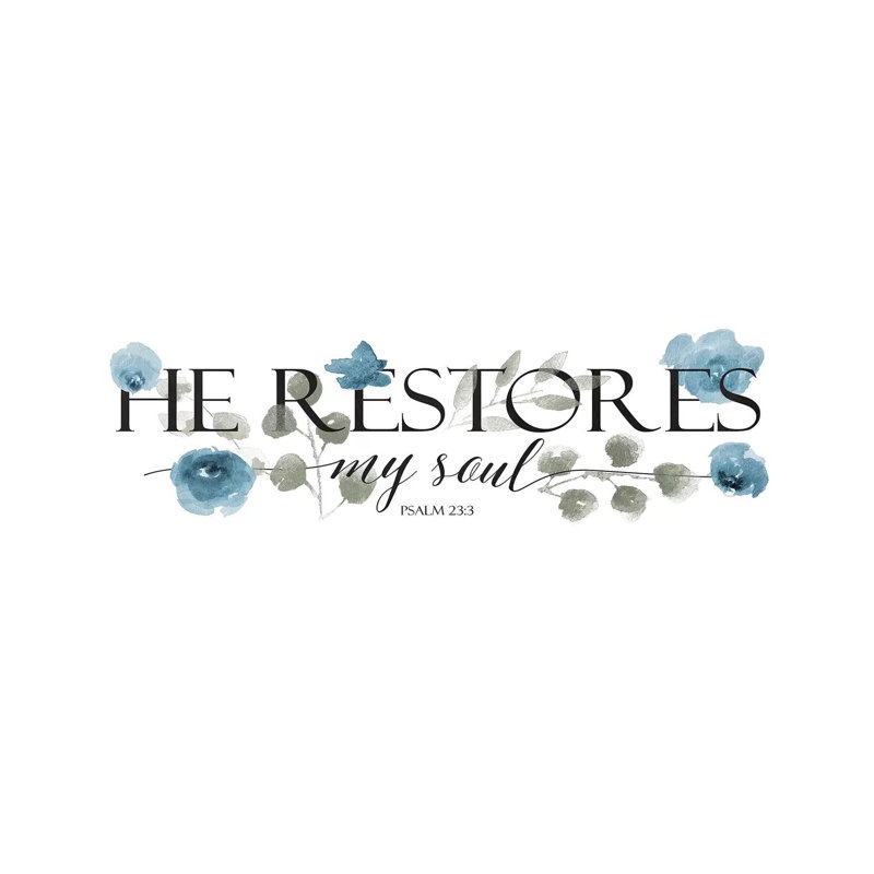 He Restores by Mlli Villa - Panoramic Print on Canvas, 50.8cm H x 152.4cm W x 1.91cm D, Wrapped Canvas