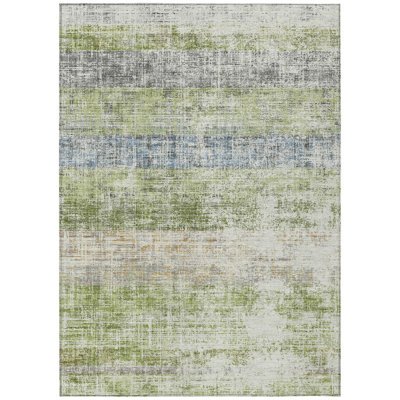 Machine Washable Indoor/Outdoor Kesler ACN2388 Stripes Rug