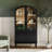 Holzhauer Modern Arched Glass Bookcase With Drawers-118490464