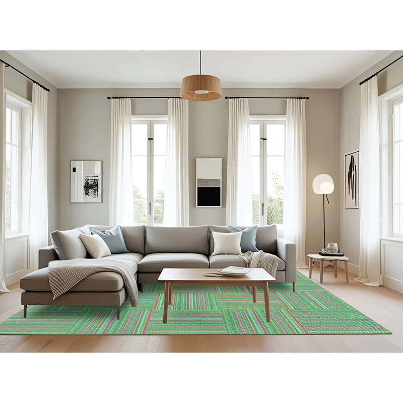 Tapis vert K patchwork, Rectangle 8 pi x 12 pi