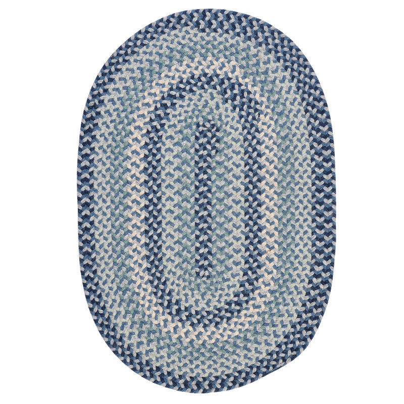 Tapis réversible en laine mélangée Lettie, Ovale 7 pi x 9 pi