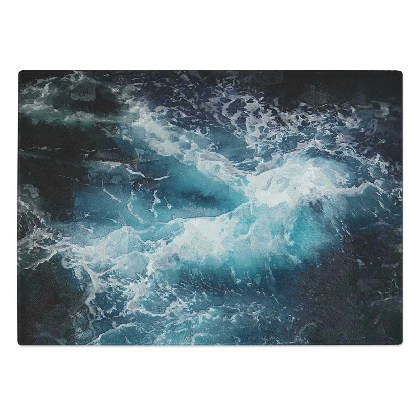 Tempered Glass Rip Tide Chopping Board, 39 cm W x 28.5 cm L
