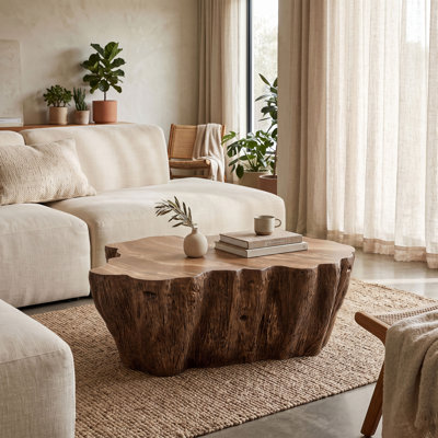 Ridge Organic Modern Tree Stump-Inspired Coffee Table