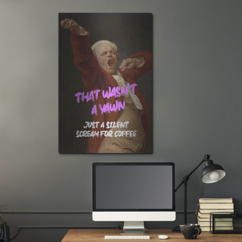 Art mural en métal Winston Porter «Thats Was not A Yawn» par Andreas Magnusson, H 36 po x l 24 po