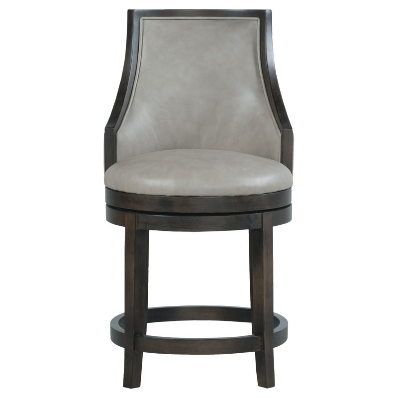 Tabouret pivotant Robroy, Tabouret de comptoir (siège d'une hauteur de 26 p, Noyers, Lin 3155