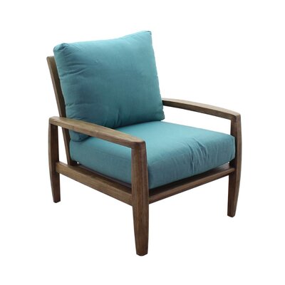 Shivers Courtyard Teak Patio Chair with Sunbrella Cushions -  Rosecliff Heights, 14AEAA08977E41E19D68BCBFB2D809E7
