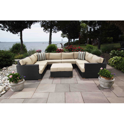 Salina Outdoor 8 - Piece Conversation Set