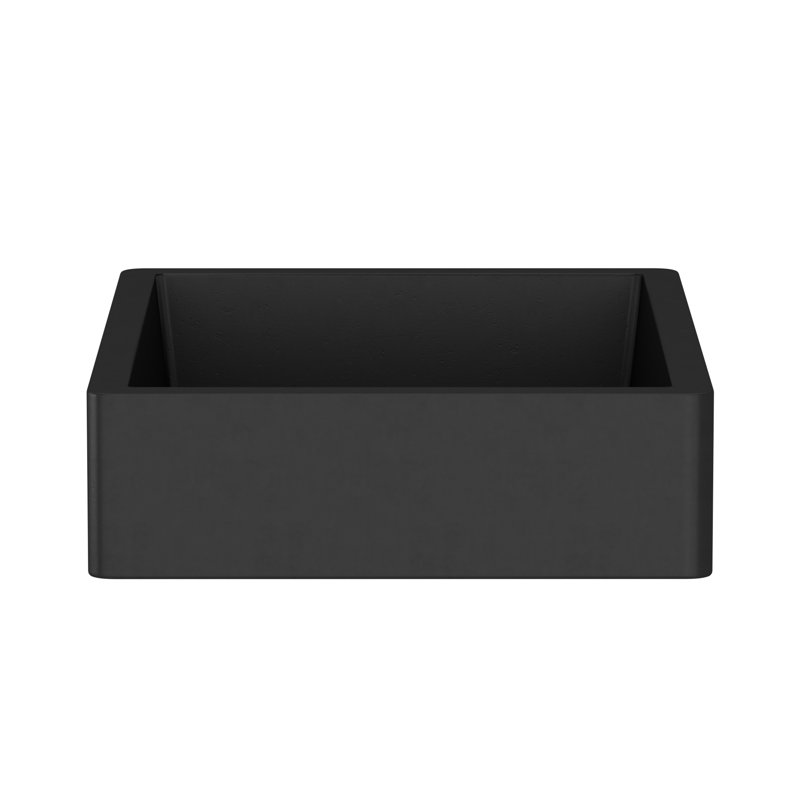 Nipomo Stone Handmade Rectangular Undermount Bathroom Sink, Charcoal